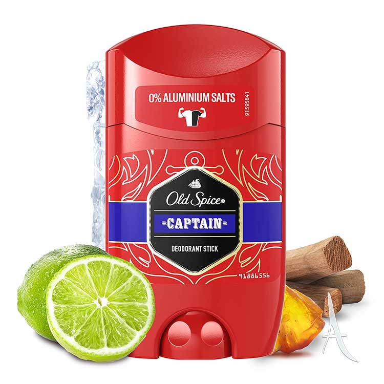 مام مردانه الد اسپایس Old Spice مدل Captain بدون آلومینیوم حجم 50 میل