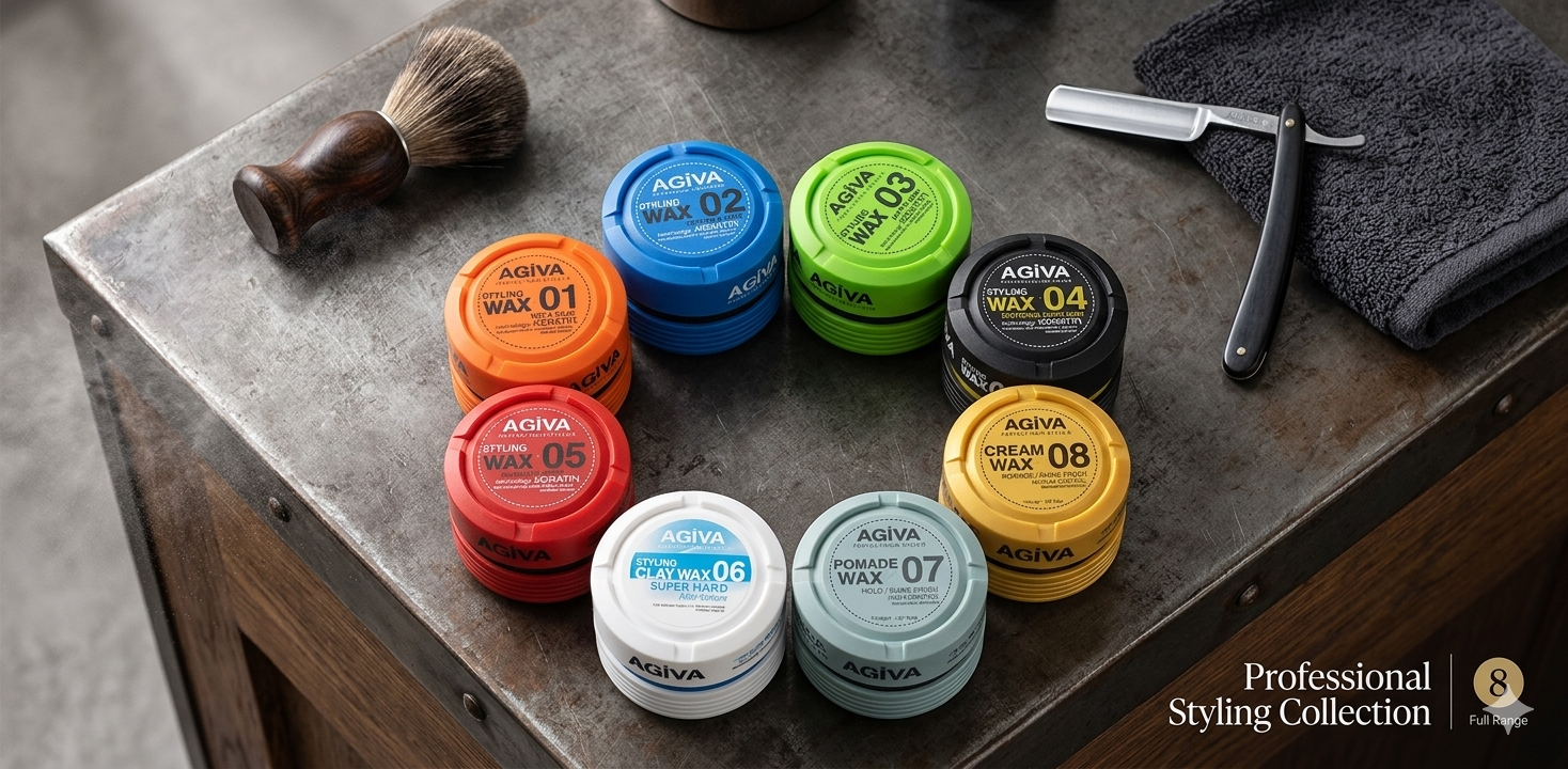 مجموعه‌ کامل واکس و حالت‌دهنده‌های مو آگیوا (Agiva Styling Wax Series)