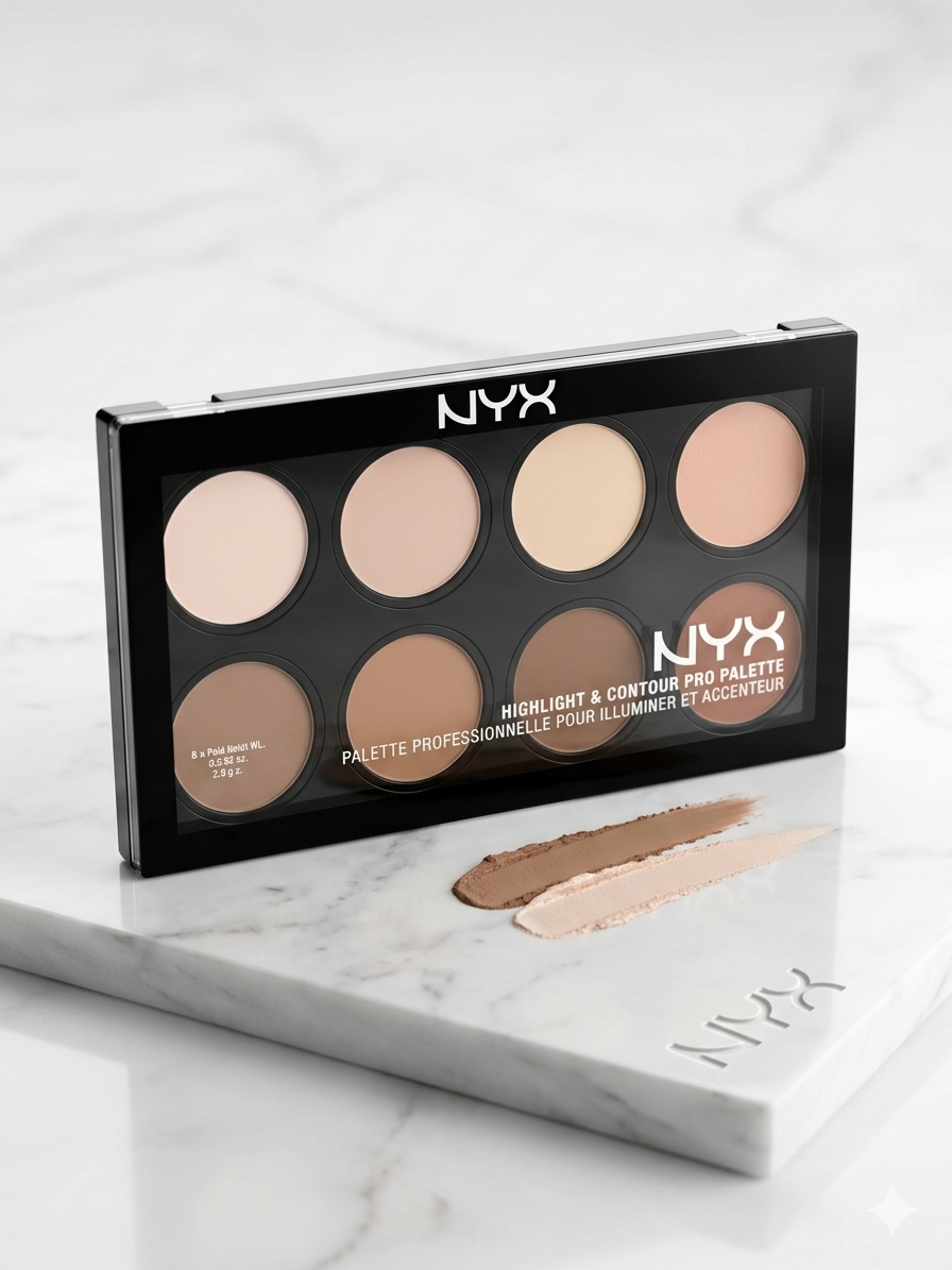 پالت حرفه‌ای کانتور و هایلایتر NYX (Highlight & Contour Pro Palette)
