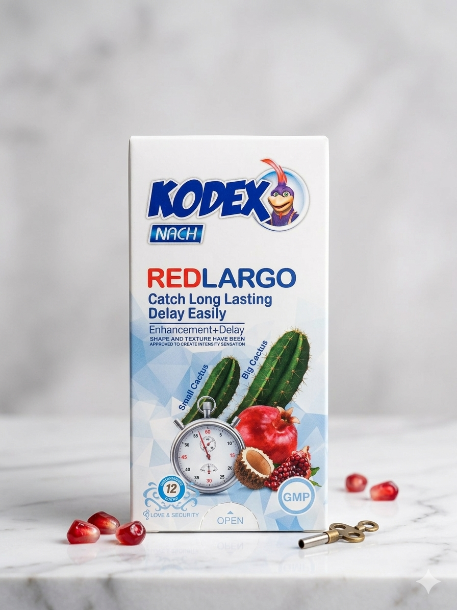 کاندوم ۵ در ۱ کدکس مدل رد لارگو (Kodex Red Largo)