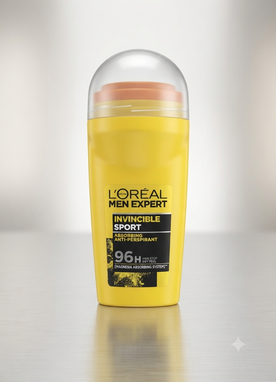 رول ضد تعریق مردانه لورال من اکسپرت مدل Invincible Sport حجم ۵۰(ماندگاری ۹۶ ساعته)