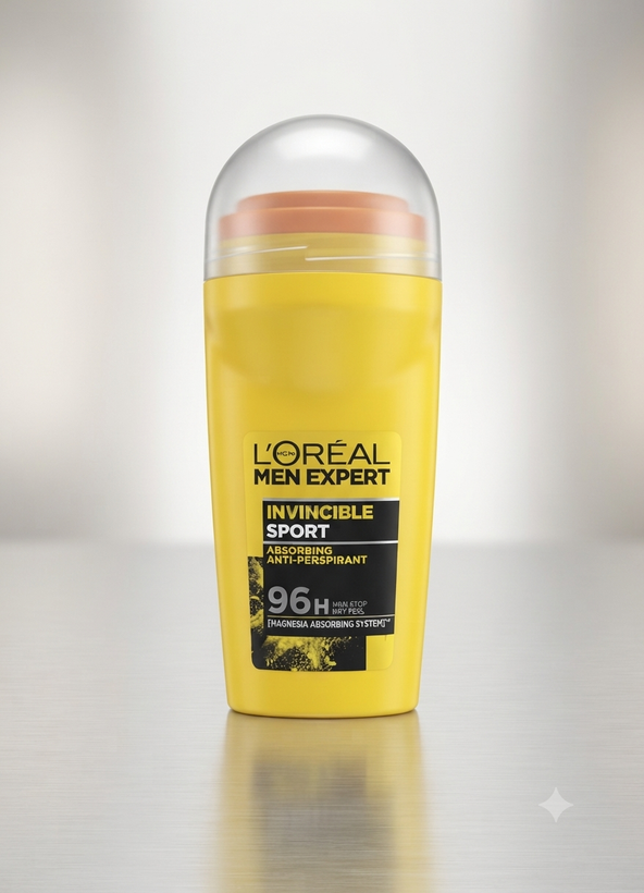 رول ضد تعریق مردانه لورال من اکسپرت مدل Invincible Sport حجم ۵۰(ماندگاری ۹۶ ساعته)