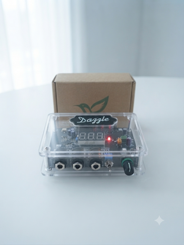 منبع تغذیه دیجیتال تتو دزل (Dazzle Tattoo Power Supply)؛ پاور شفاف حرفهای