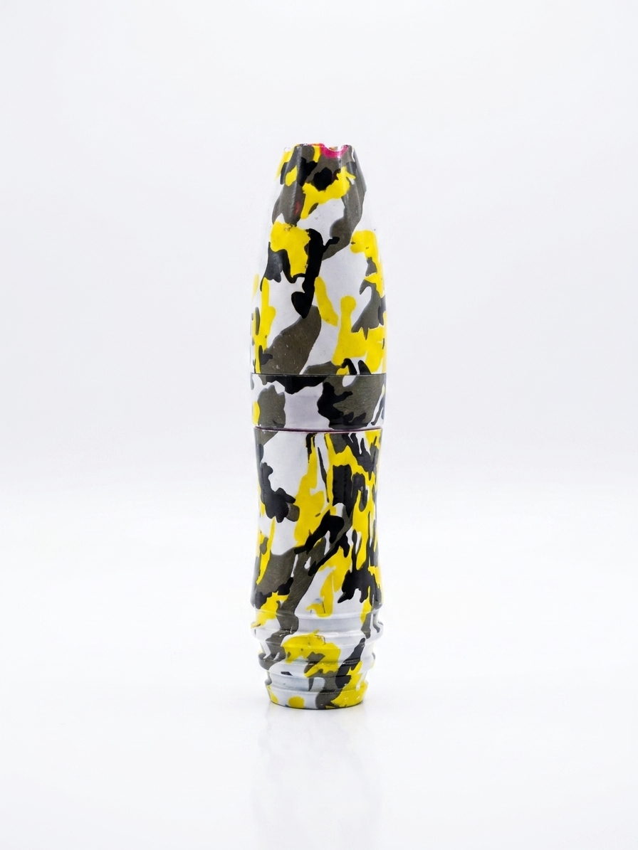 قلم تتو پن طرح استتار زرد (Yellow Camo Pen Tattoo Machine)؛ دستگاه حرفه‌ای تتو بدن و صورت