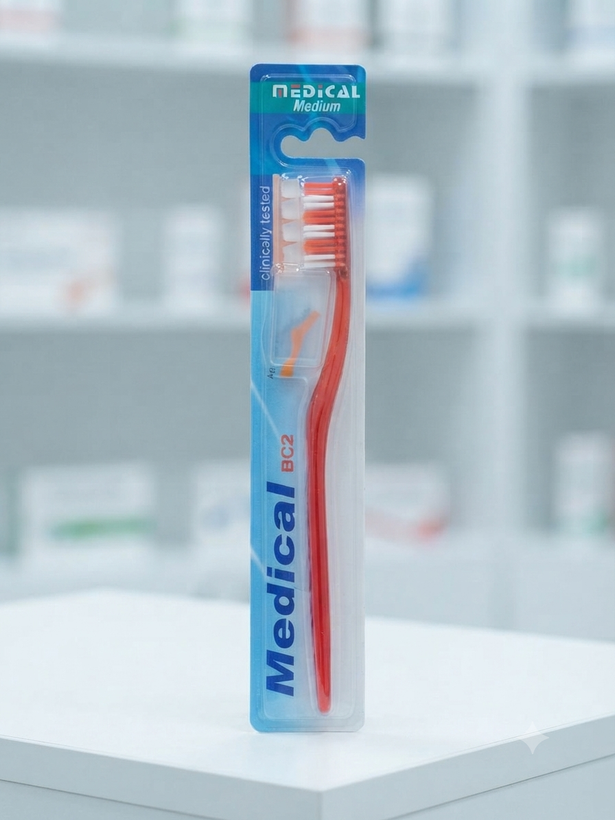 مسواک مدیکال مدل Medium 802 (Medical Toothbrush)؛ پاکسازی عمیق و تخصصی دندانها